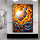 Quadro Decorativo Abstrato Galáxia Abstrata - 180x100 Cm