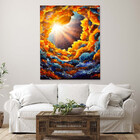 Quadro Decorativo Abstrato Galáxia Abstrata - 180x120 Cm