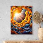 Quadro Decorativo Abstrato Galáxia Abstrata - 180x120 Cm