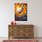 Quadro Decorativo Abstrato Galáxia Abstrata - 200x100 Cm