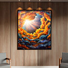 Quadro Decorativo Abstrato Galáxia Abstrata Com Moldura E Vid