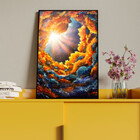 Quadro Decorativo Abstrato Galáxia Abstrata Com Moldura E Vid