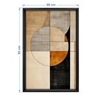 Quadro Decorativo Abstrato Geo Colorido com Vidro 90x60cm Tropical