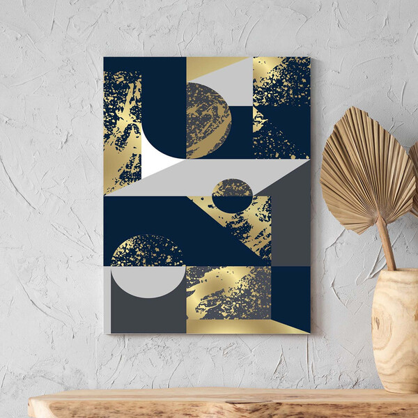 Quadro Decorativo Abstrato Geometric Seg - 100x70 Cm