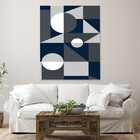Quadro Decorativo Abstrato Geometric Ter - 200x100 Cm