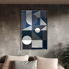 Quadro Decorativo Abstrato Geometric Ter Com Moldura E Vidro