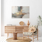 Quadro Decorativo Abstrato Gold The Gray - 120x80 Cm