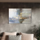 Quadro Decorativo Abstrato Gold The Gray Com Moldura E Vidro