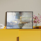 Quadro Decorativo Abstrato Gold The Gray Com Moldura E Vidro