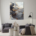 Quadro Decorativo Abstrato Gray Smoke - 100x70 Cm