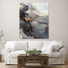 Quadro Decorativo Abstrato Gray Smoke - 120x80 Cm