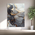 Quadro Decorativo Abstrato Gray Smoke - 120x80 Cm