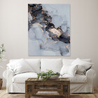 Quadro Decorativo Abstrato Gray Smoke Seg - 200x120 Cm
