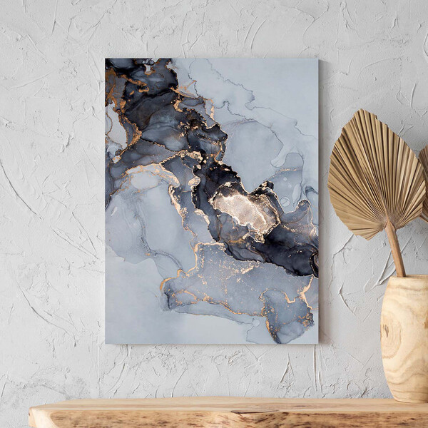 Quadro Decorativo Abstrato Gray Smoke Seg - 200x120 Cm