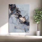 Quadro Decorativo Abstrato Gray Smoke Seg - 90x60 Cm