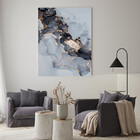 Quadro Decorativo Abstrato Gray Smoke Seg - 90x60 Cm