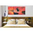 Quadro Decorativo Abstrato Grid Fire - 180x135cm