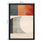 Quadro Decorativo Abstrato Idea Colorido com Vidro 70x50cm Tropical