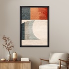 Quadro Decorativo Abstrato Idea Colorido com Vidro 70x50cm Tropical