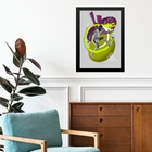 Quadro Decorativo Abstrato Jogador De Futebol 45x34cm - Com V