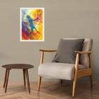 Quadro Decorativo Abstrato Jogador De Tênis 24x18cm - Com Vid