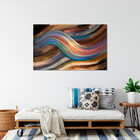 Quadro Decorativo Abstrato Linhas Douradas Sobrepostas - 180x