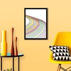 Quadro Decorativo Abstrato Linhas Formatos Iii 45x34cm A3 (45