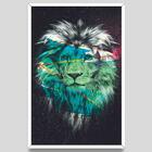 Quadro Decorativo Abstrato Lion 40x60x2,8 Pvc Luven Bra