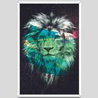 Quadro Decorativo Abstrato Lion 50x70x2,8 Pvc Luven Bra