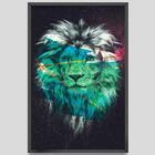 Quadro Decorativo Abstrato Lion 50x70x2,8 Pvc Luven Pre