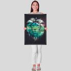 Quadro Decorativo Abstrato Lion 50x70x2,8 Pvc Luven Pre