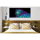 Quadro Decorativo Abstrato Lion Neon - 150x100cm