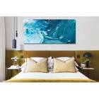 Quadro Decorativo Abstrato Mar Em Furia - 150x100cm