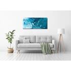 Quadro Decorativo Abstrato Mar Em Furia - 150x100cm