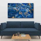 Quadro Decorativo Abstrato Mármore Azul - 180x100 Cm