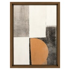 Quadro Decorativo Abstrato Meios Colorido com Vidro 40x30cm Tropical