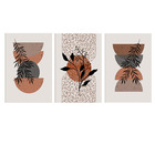 Quadro Decorativo Abstrato Minimalista Marrom E Bege 70x150 T