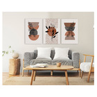 Quadro Decorativo Abstrato Minimalista Marrom E Bege 70x150 T