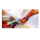 Quadro Decorativo Abstrato Moderno Terra E Branco 55x100cm