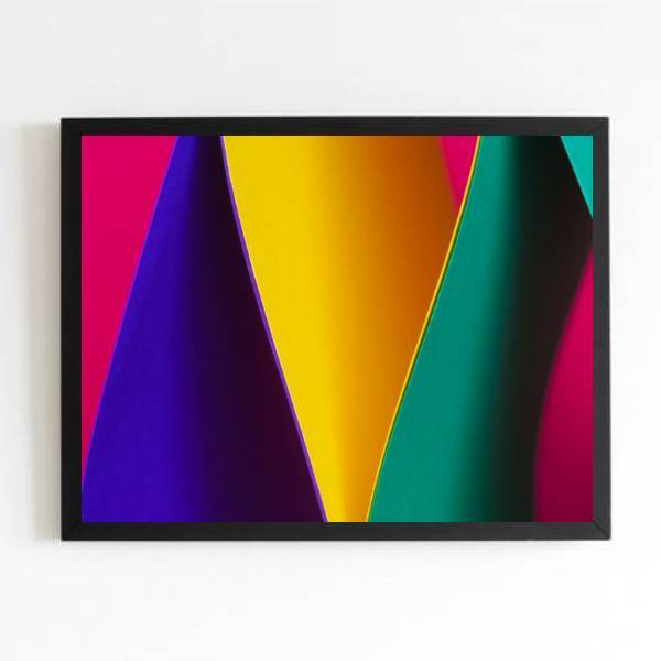 Quadro Decorativo Abstrato Multicolorido Iv 45x34cm A3 (45 X