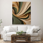 Quadro Decorativo Abstrato Oliva - 180x100 Cm