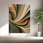 Quadro Decorativo Abstrato Oliva - 180x100 Cm