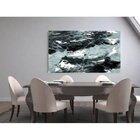 Quadro Decorativo Abstrato Ondas Negras - 180x100cm