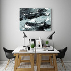 Quadro Decorativo Abstrato Ondas Negras - 180x100cm