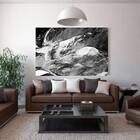 Quadro Decorativo Abstrato Ondas Negras Ii - 180x120cm