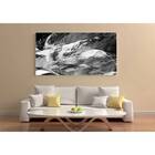 Quadro Decorativo Abstrato Ondas Negras Ii - 180x120cm