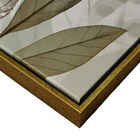 Quadro Decorativo Abstrato Ouro E Areia 120x80cm Moldura Dour