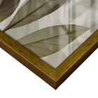 Quadro Decorativo Abstrato Ouro E Areia 90x60cm Moldura Caixa