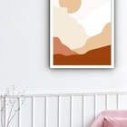 Quadro Decorativo Abstrato Paisagem Sol  - 70x50cm Moldura Br