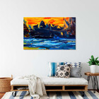 Quadro Decorativo Abstrato Pallet - 180x120 Cm